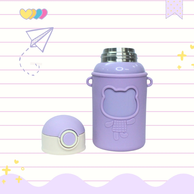 Baby Bear Stainless steel Water Bottle (purple)