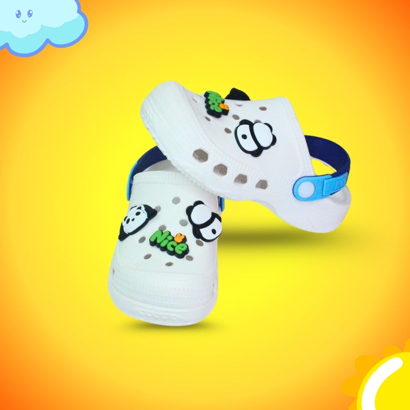 CUTE PANDA CLOGS(white)