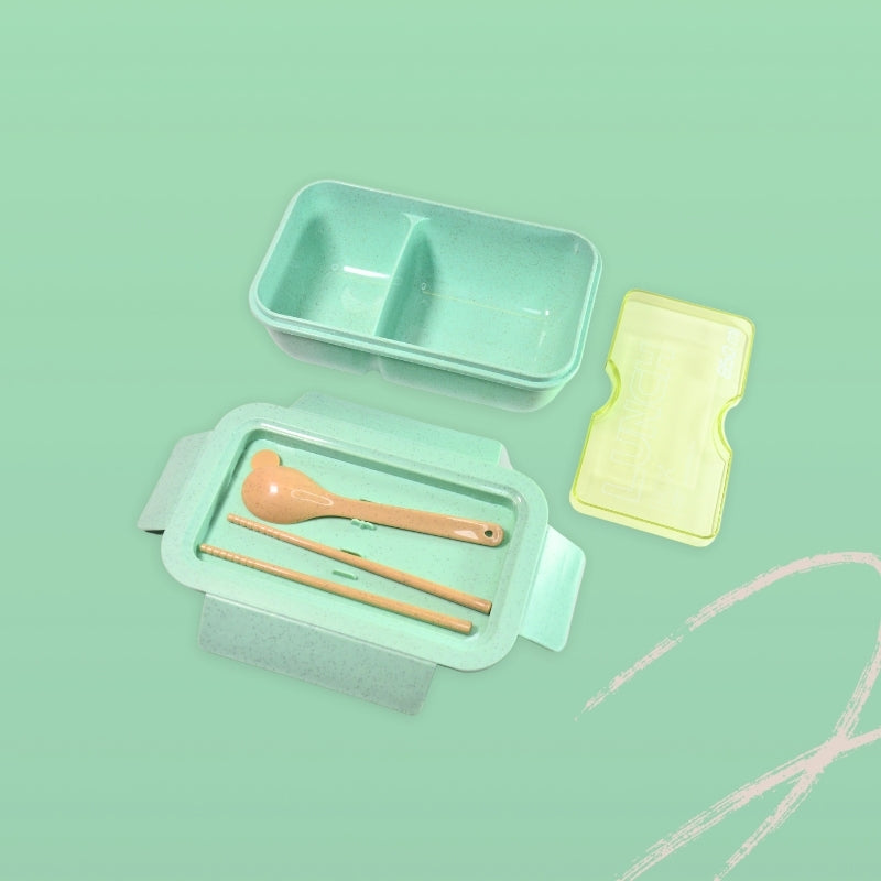 Lunch Box With Spoon (Green)