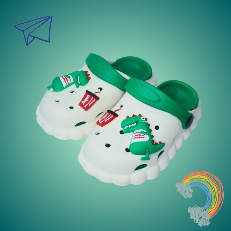 3D DINO CLOGS(white)