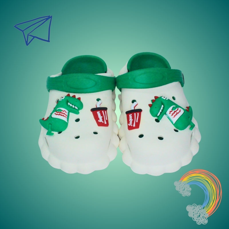 3D DINO CLOGS(white)
