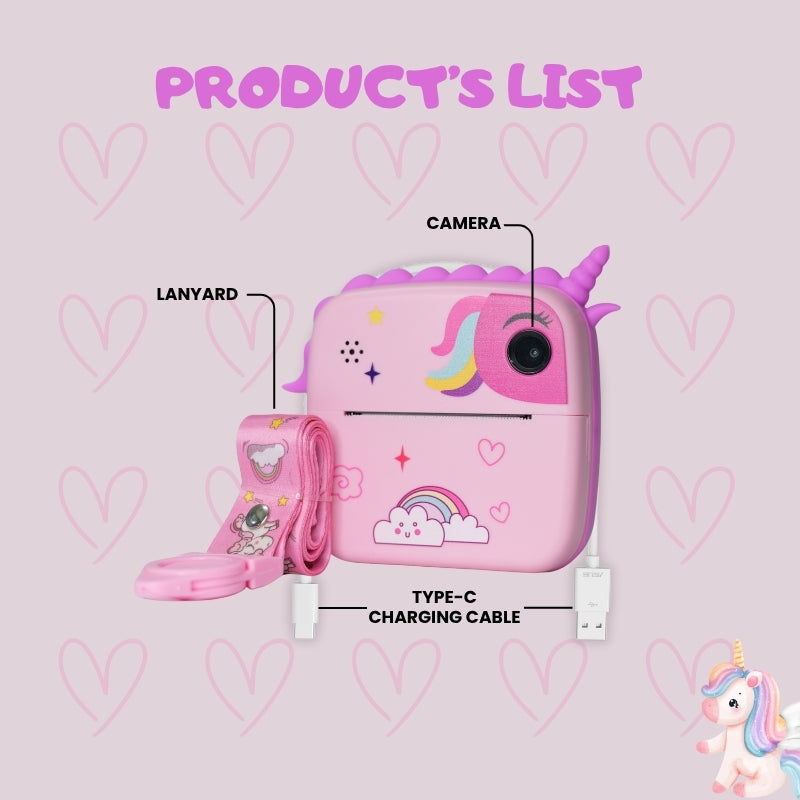 INSTANT DINO PRINT CAMERA (PINK)
