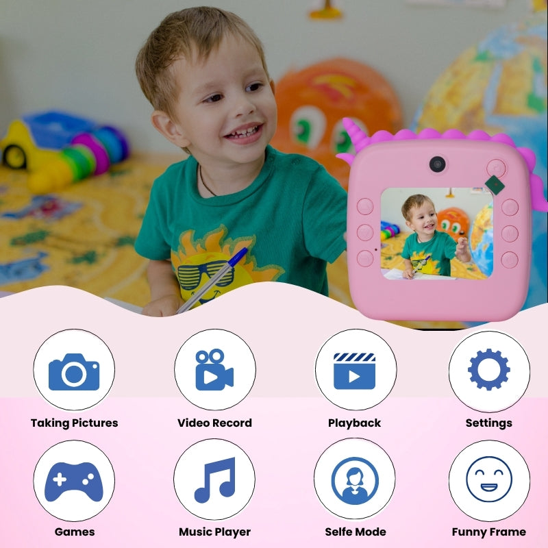 INSTANT DINO PRINT CAMERA (PINK)