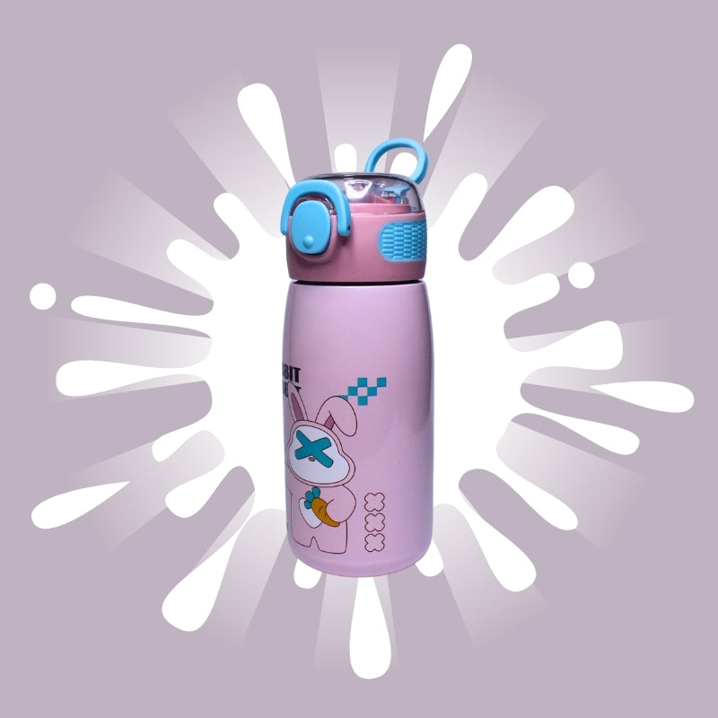 Cute Animal Sipper Water Bottle for Kids (pink)
