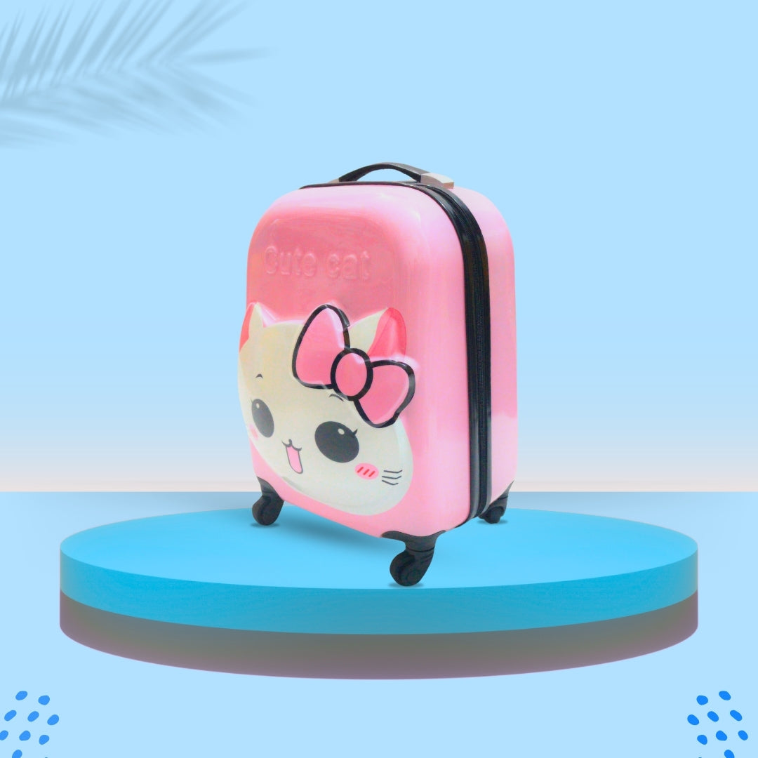 3D CUTE CAT SUITCASE (PINK)