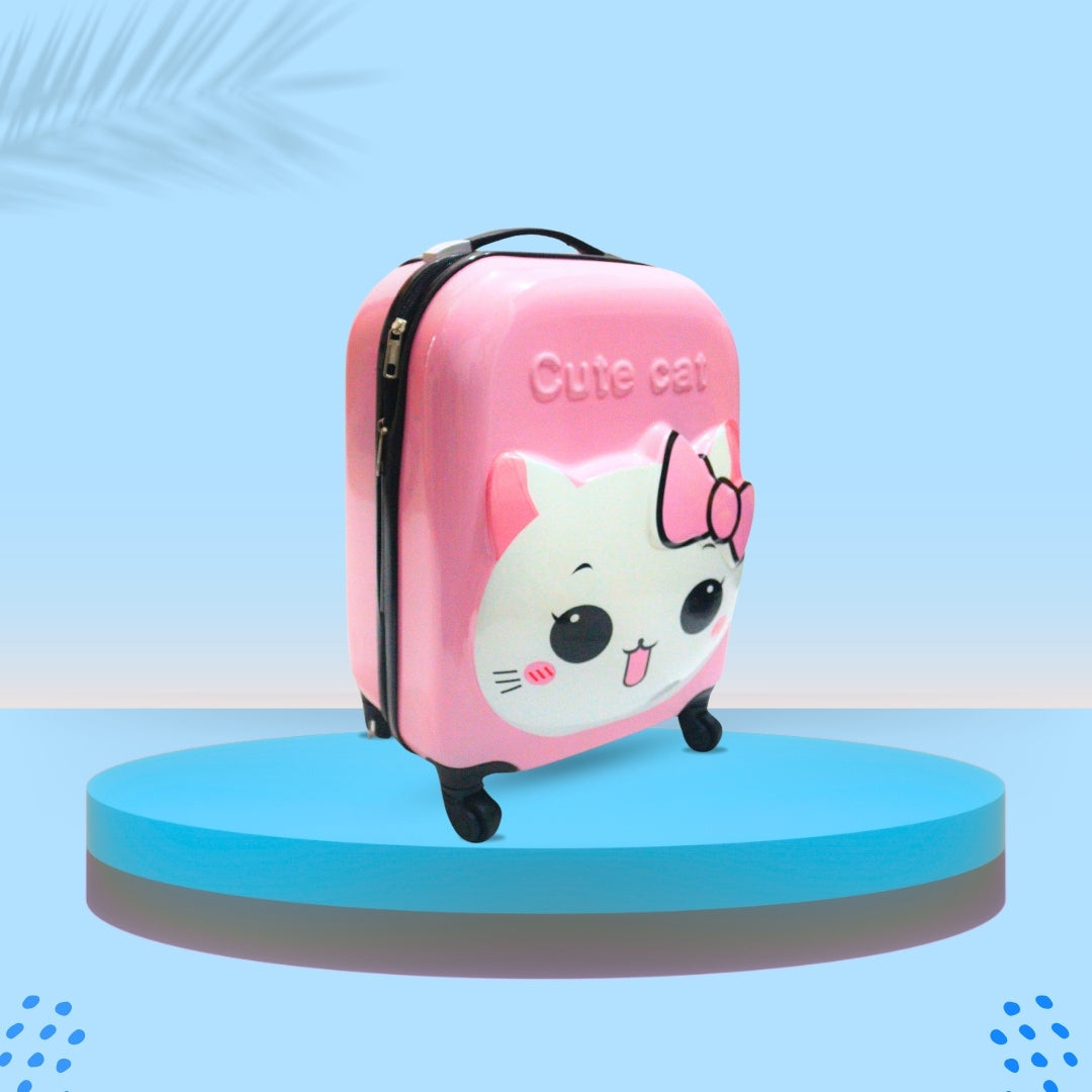 3D CUTE CAT SUITCASE (PINK)