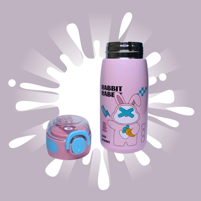 Cute Animal Sipper Water Bottle for Kids (pink)