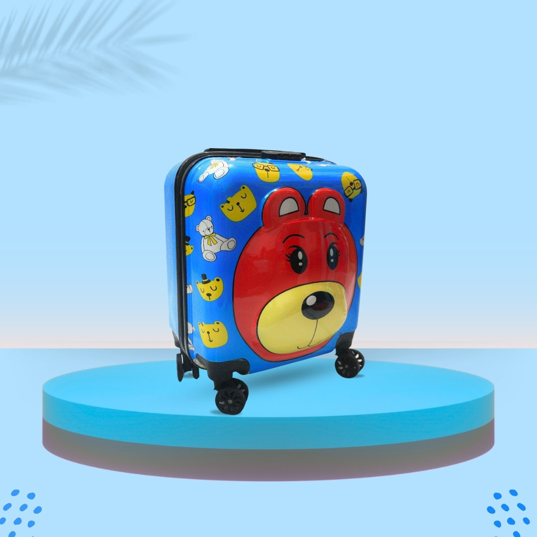 3D TEDDY SUITCASE (BLUE)