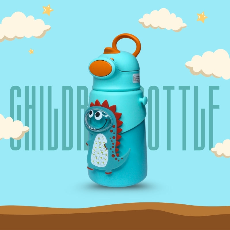 Dino Premium 2 in 1 Stainless Steel Water Sipper