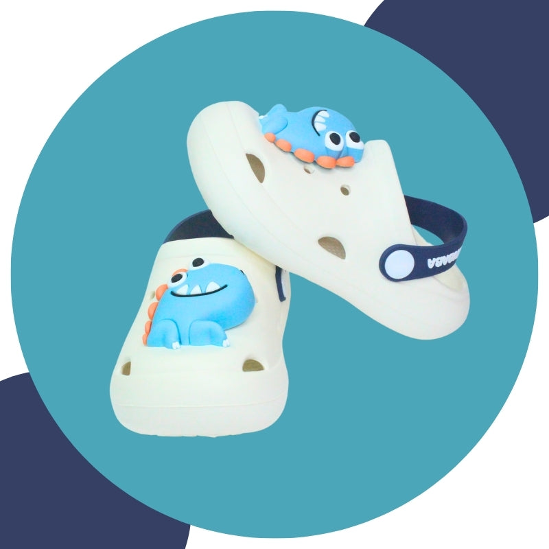 DINOSAUR CLOGS (WHITE)