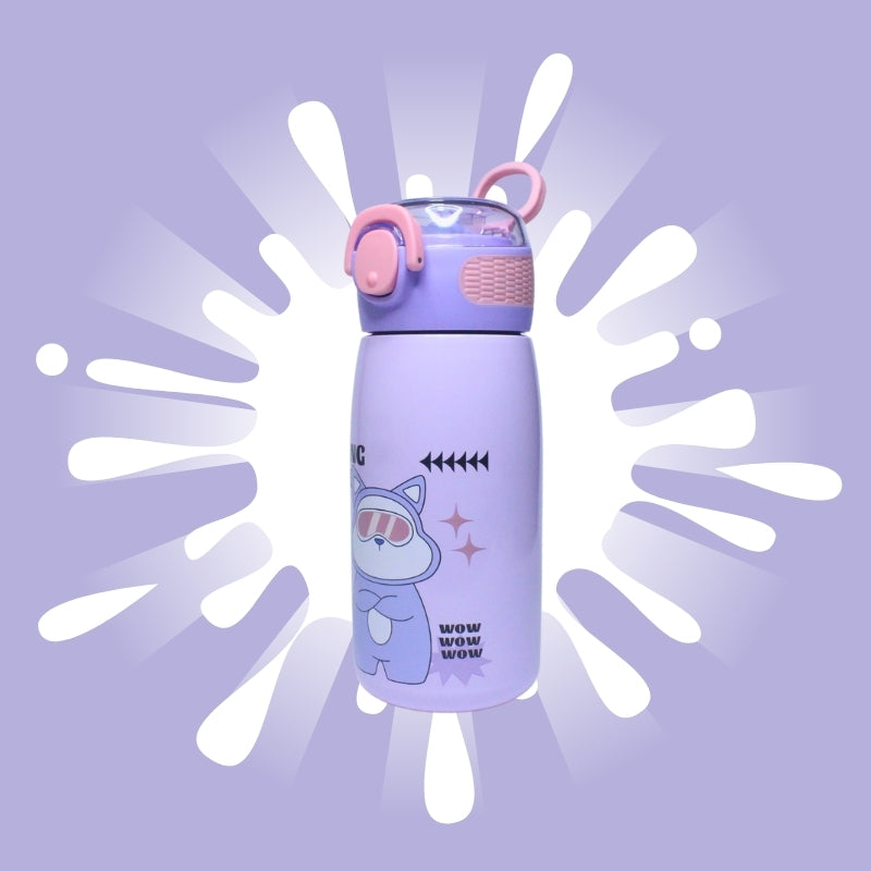 Cute Animal sipper water bottle(purple)