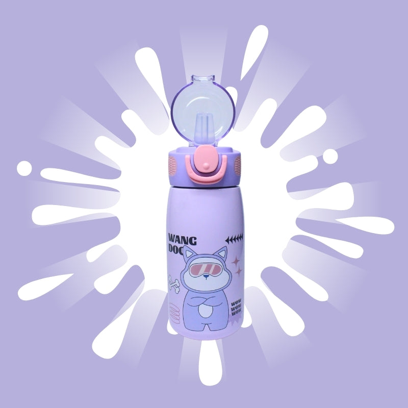 Cute Animal sipper water bottle(purple)