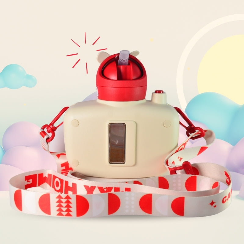 Sipper Camera Water Bottle (White)