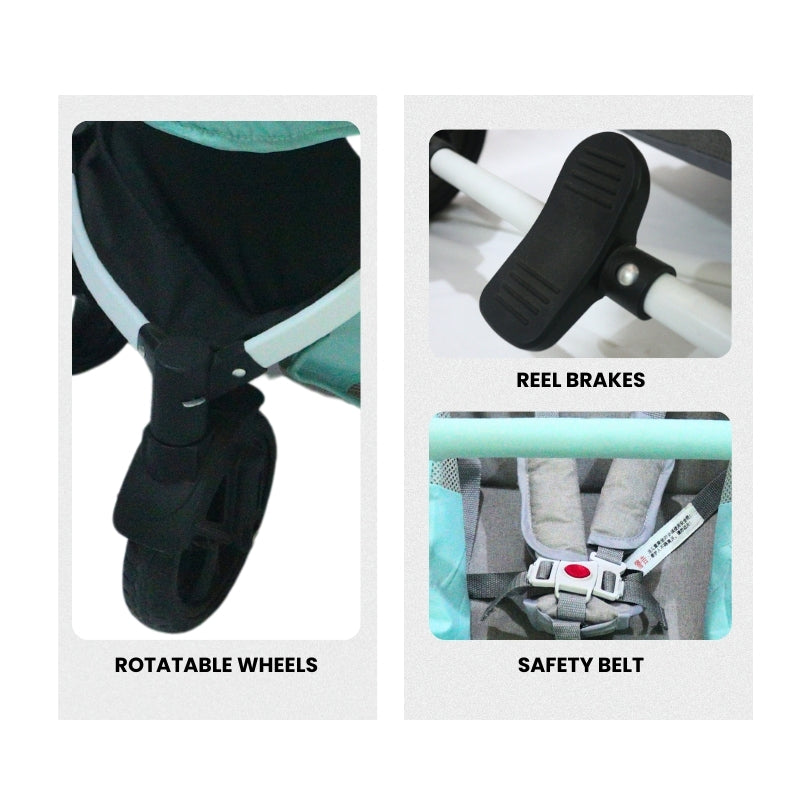 Premium Baby Stroller (Blue)