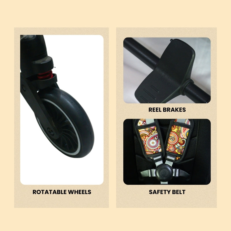 Sitting Stroller With Light (Black)