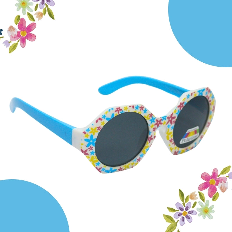 HEXAGON FLOWER PRINT SUNGLASSES