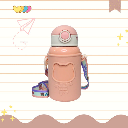 Baby Bear Stainless Steel Water Bottle (pink)
