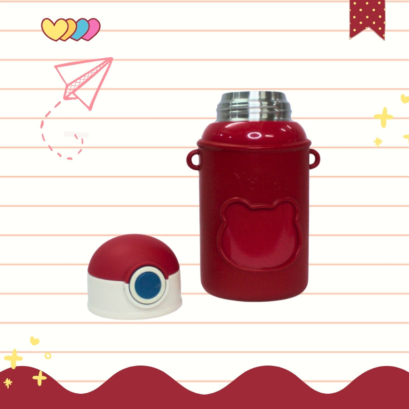 Baby Bear Stainless Steel Water Bottle (Red)