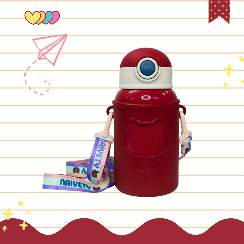 Baby Bear Stainless Steel Water Bottle (Red)