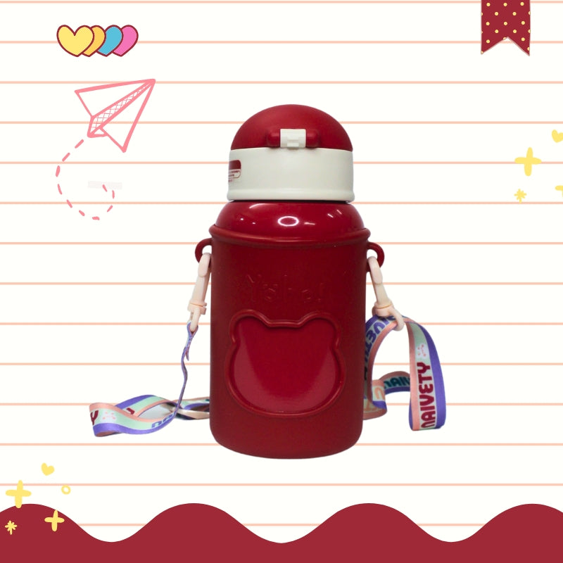 Baby Bear Stainless Steel Water Bottle (Red)