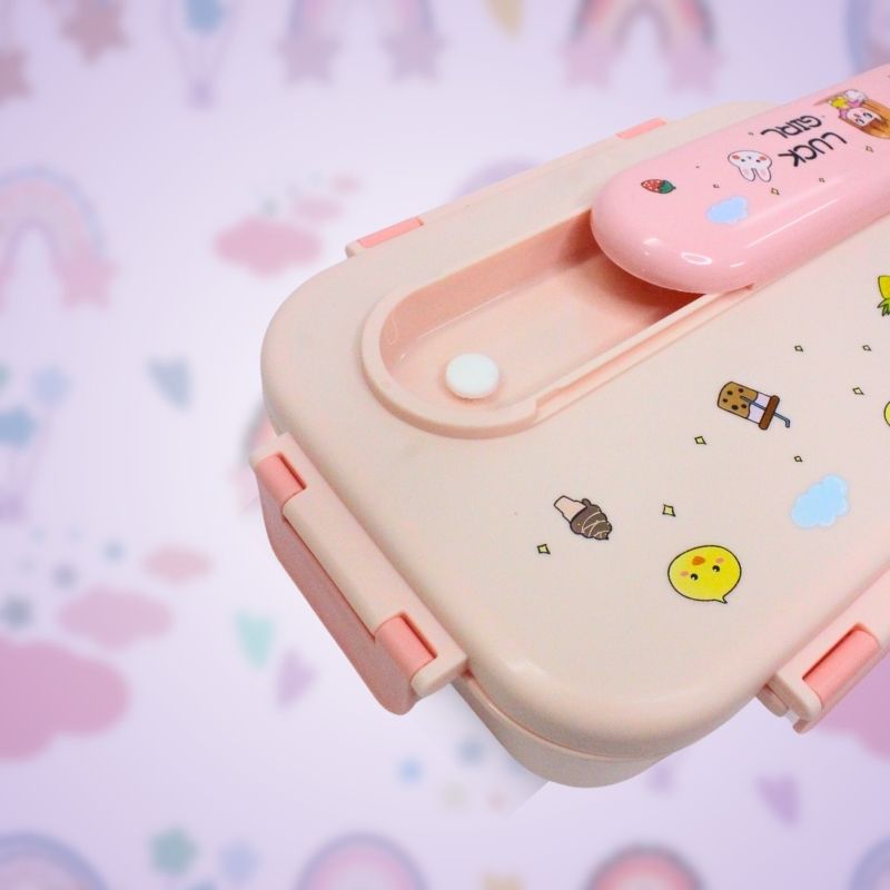 Bento Lunch Box with Insulated Bag (Pink)