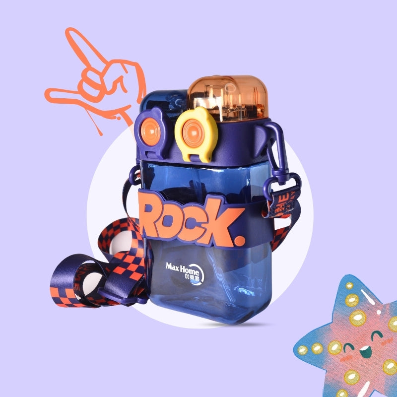 Rock Water Bottle (Blue)