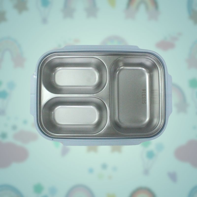 Bento Lunch Box with Insulated Bag (Blue)