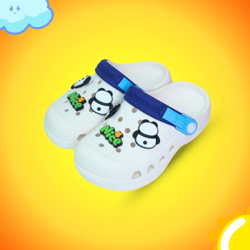 CUTE PANDA CLOGS(white)