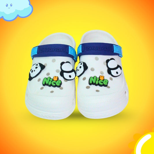 CUTE PANDA CLOGS(white)
