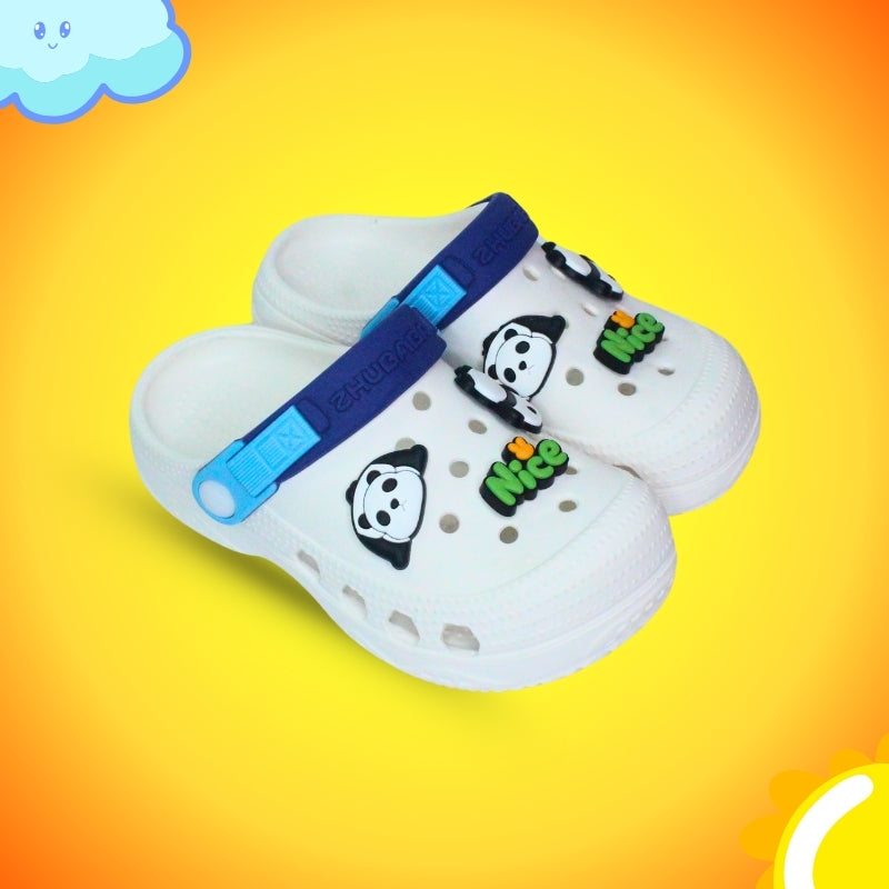 CUTE PANDA CLOGS(white)
