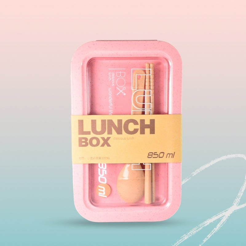 Lunch Box With Spoon (Pink)