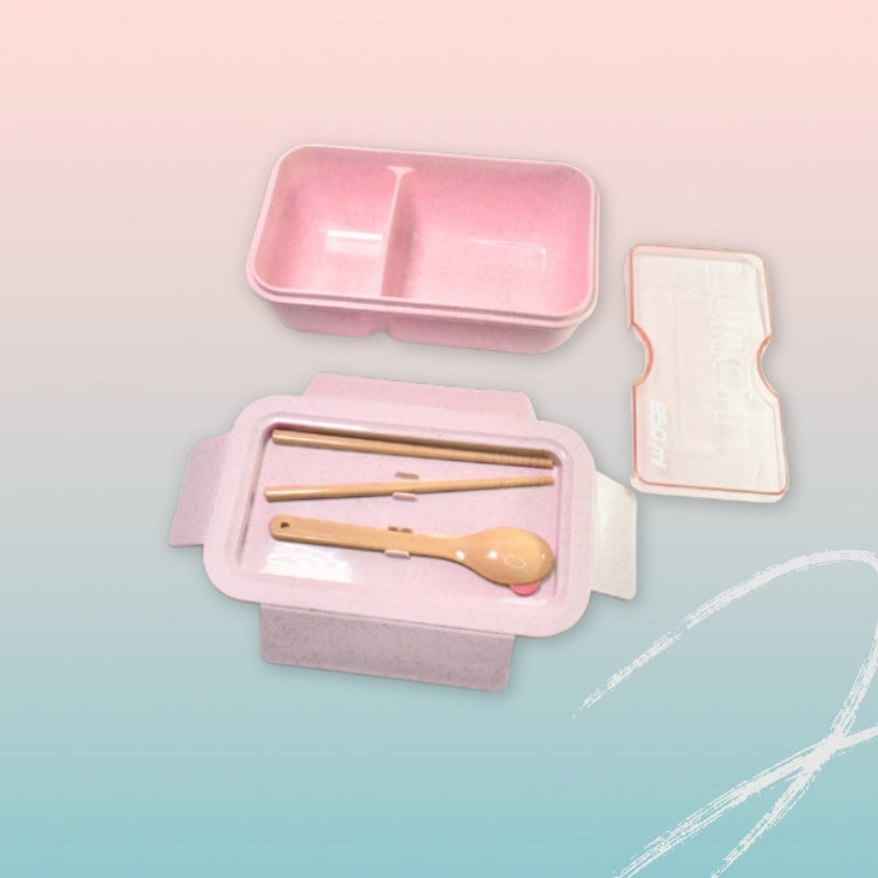 Lunch Box With Spoon (Pink)