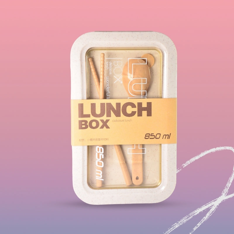 Lunch Box With Spoon (White)