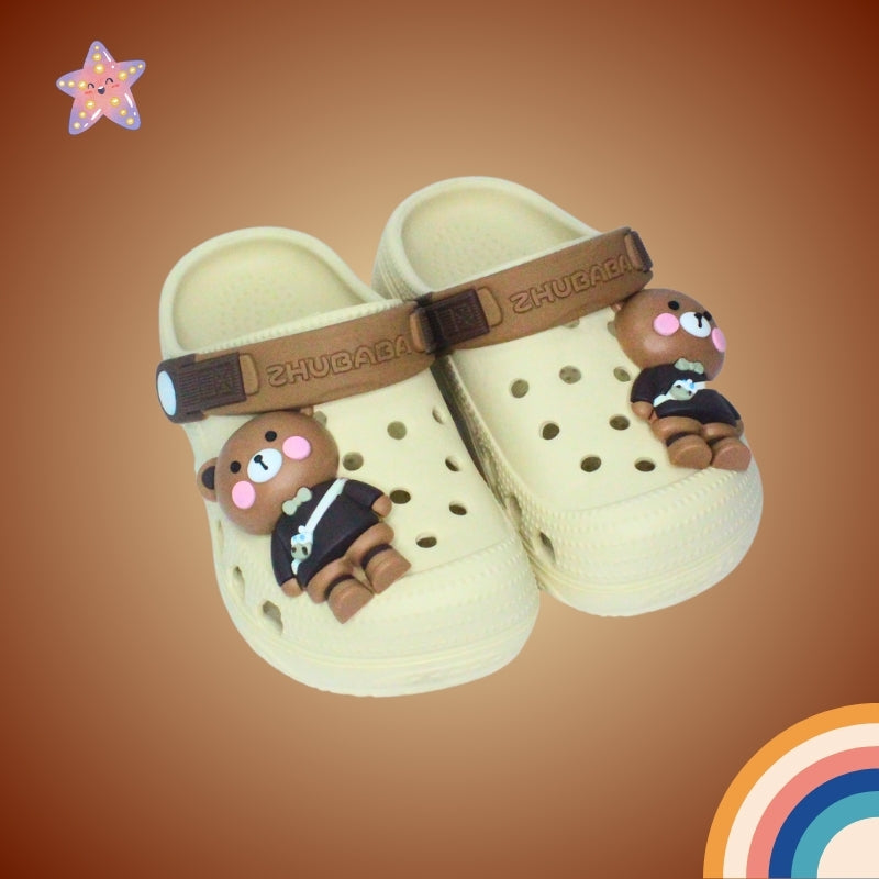 TEDDY BEAR CLOGS (BROWN)