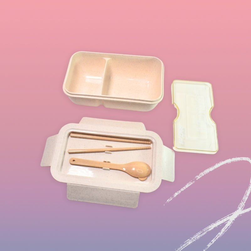 Lunch Box With Spoon (White)