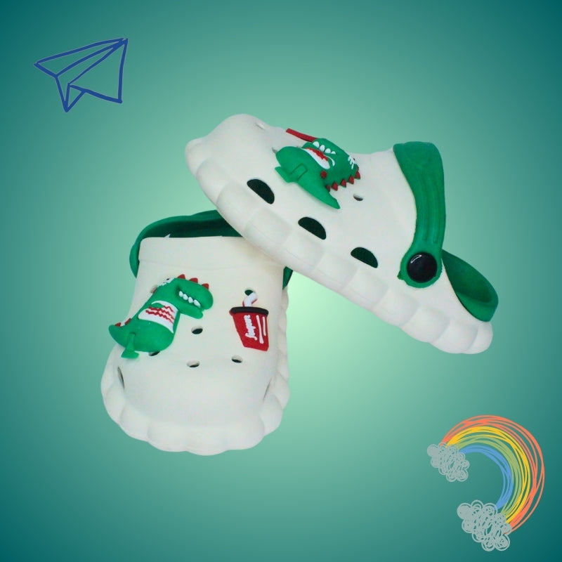 3D DINO CLOGS(white)