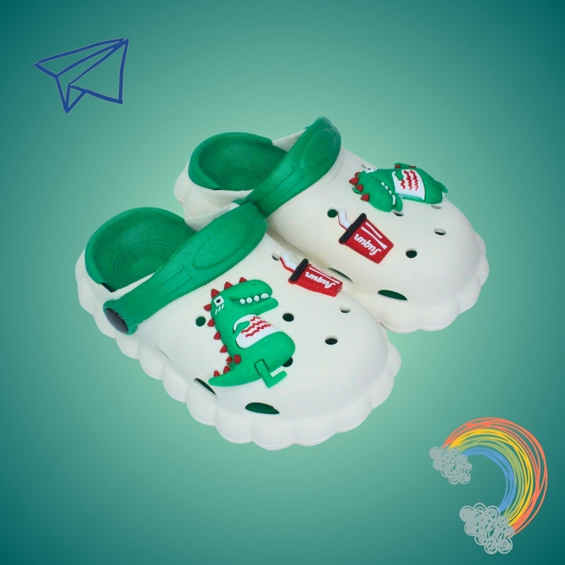 3D DINO CLOGS(white)