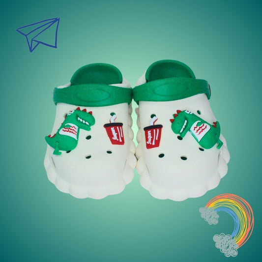 3D DINO CLOGS(white)
