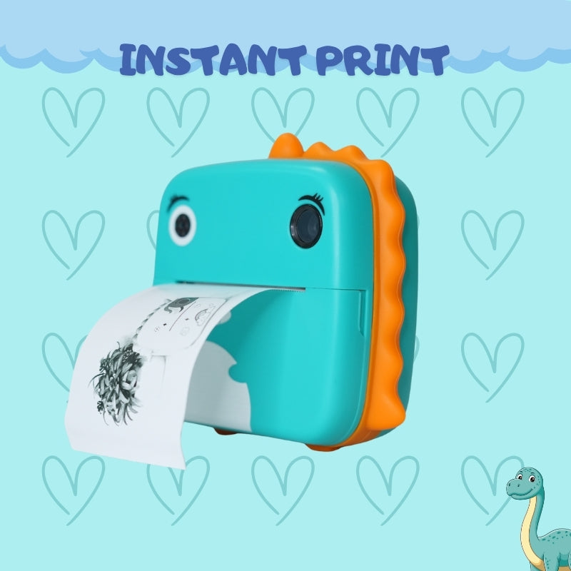 INSTANT DINO PRINT CAMERA (BLUE)