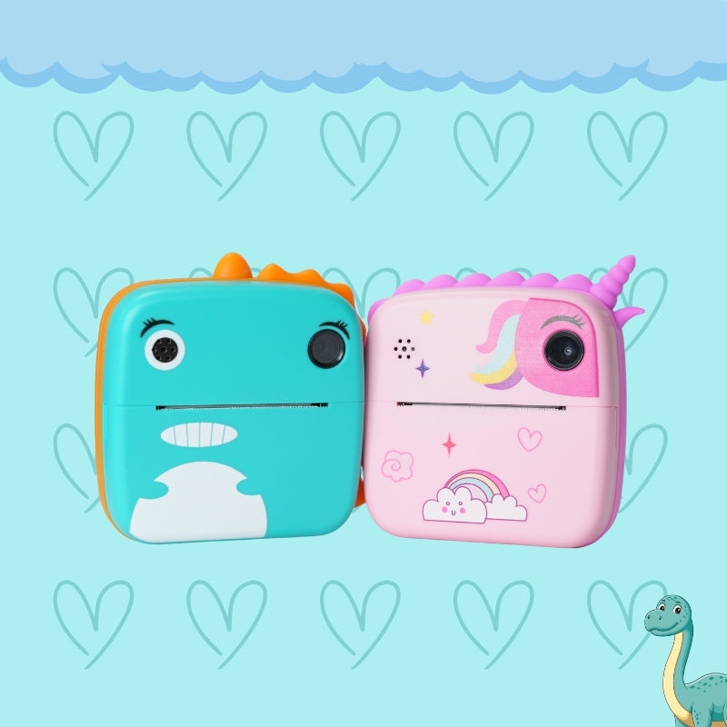 INSTANT DINO PRINT CAMERA (BLUE)