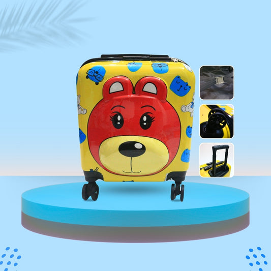 3D TEDDY SUITCASE (YELLOW)
