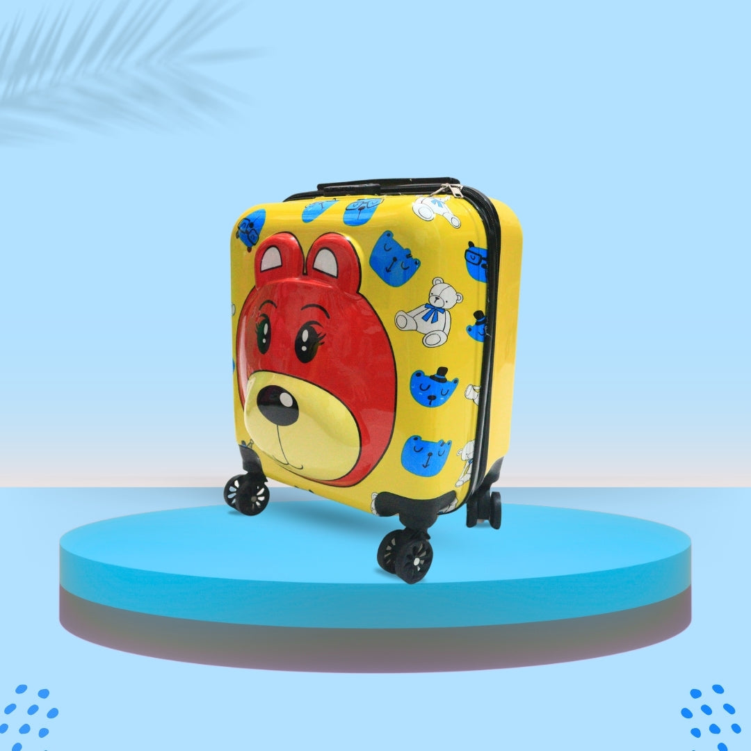 3D TEDDY SUITCASE (YELLOW)