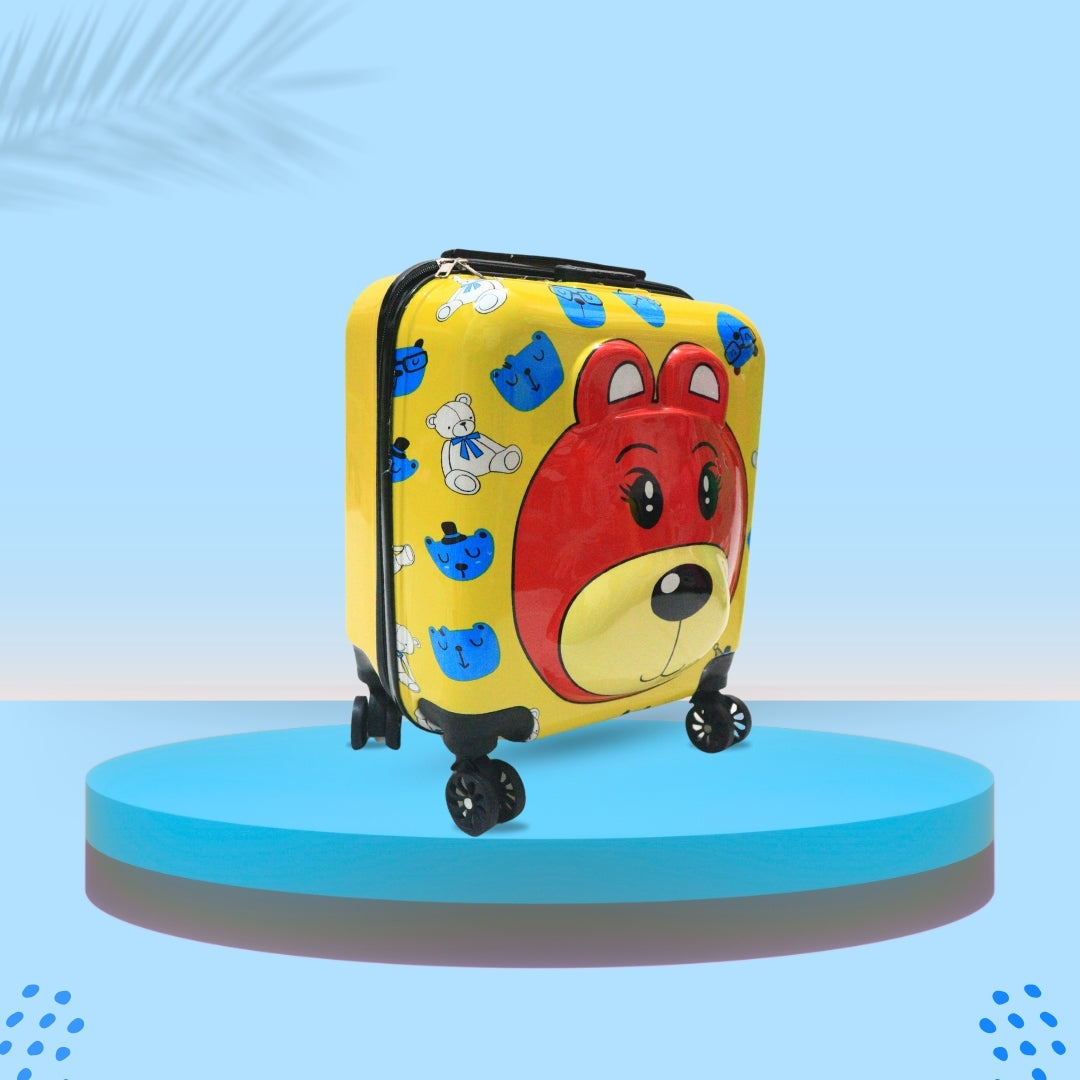 3D TEDDY SUITCASE (YELLOW)