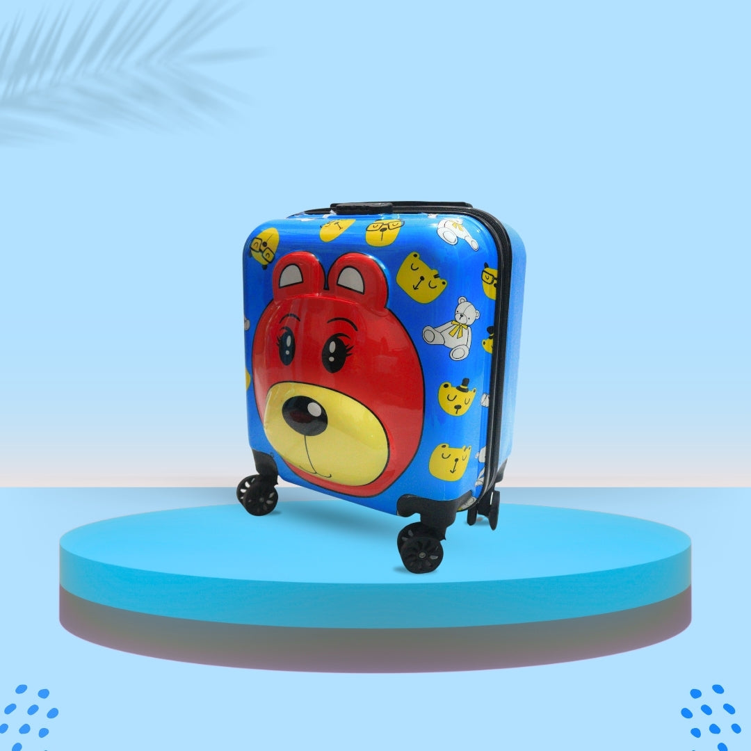 3D TEDDY SUITCASE (BLUE)