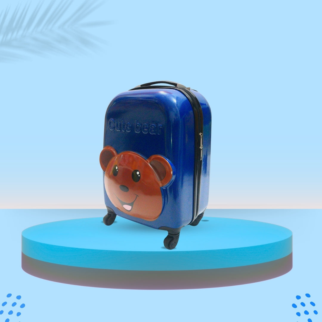 3D CUTE BEAR SUITCASE (BLUE)