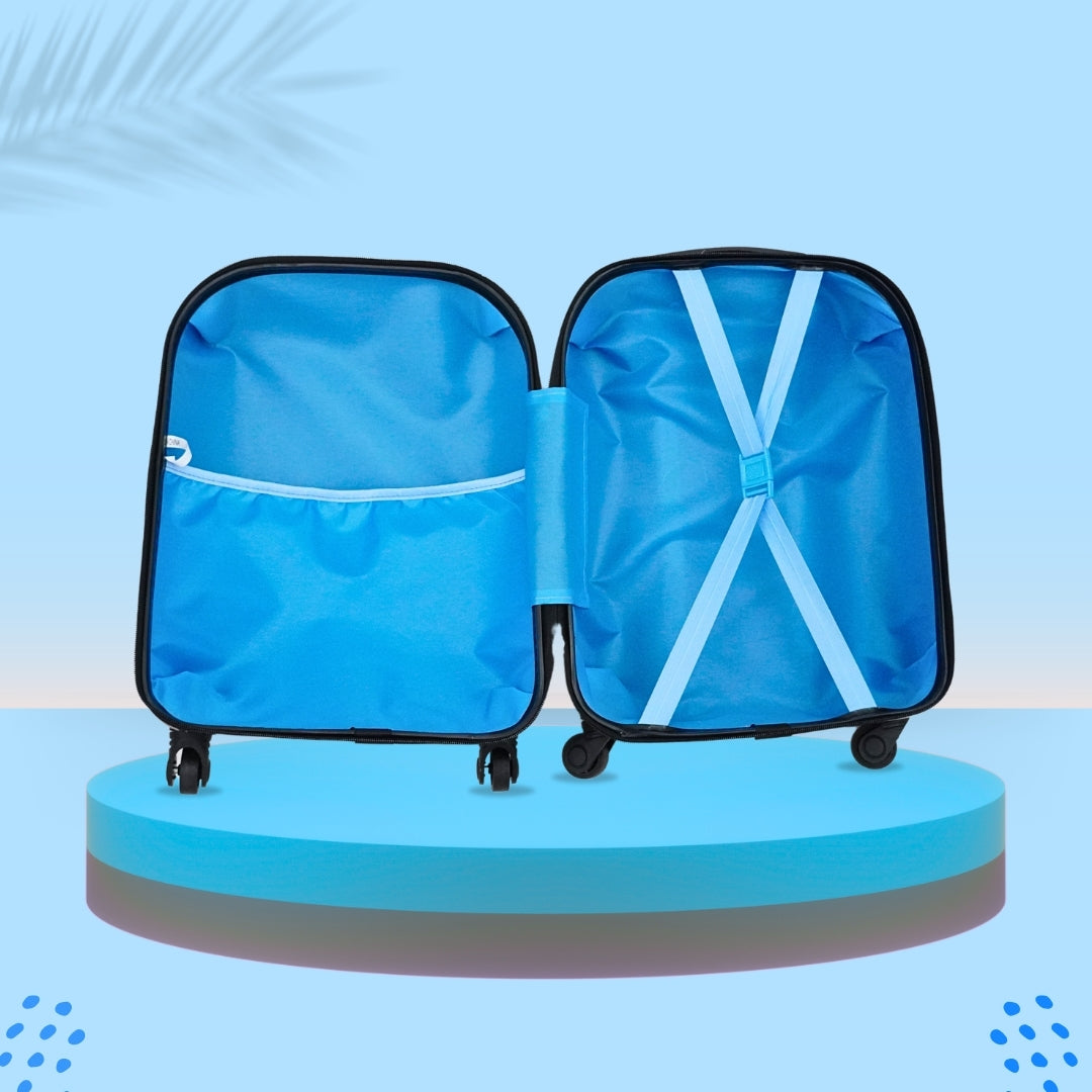 3D CUTE BEAR SUITCASE (BLUE)