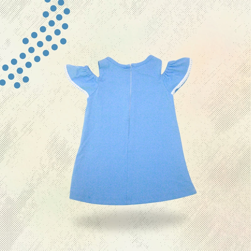 SHORT DRESS WITH HAIR BAND (BLUE)