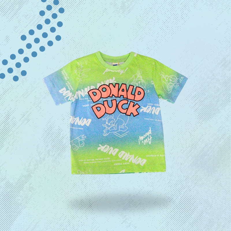 Boys Donald Printed Cotton T-shirt with Shorts