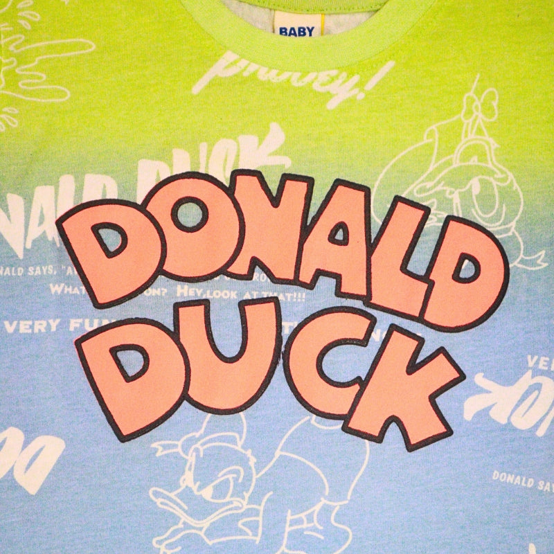 Boys Donald Printed Cotton T-shirt with Shorts