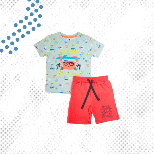 Lets Go Beach Shorts Set
